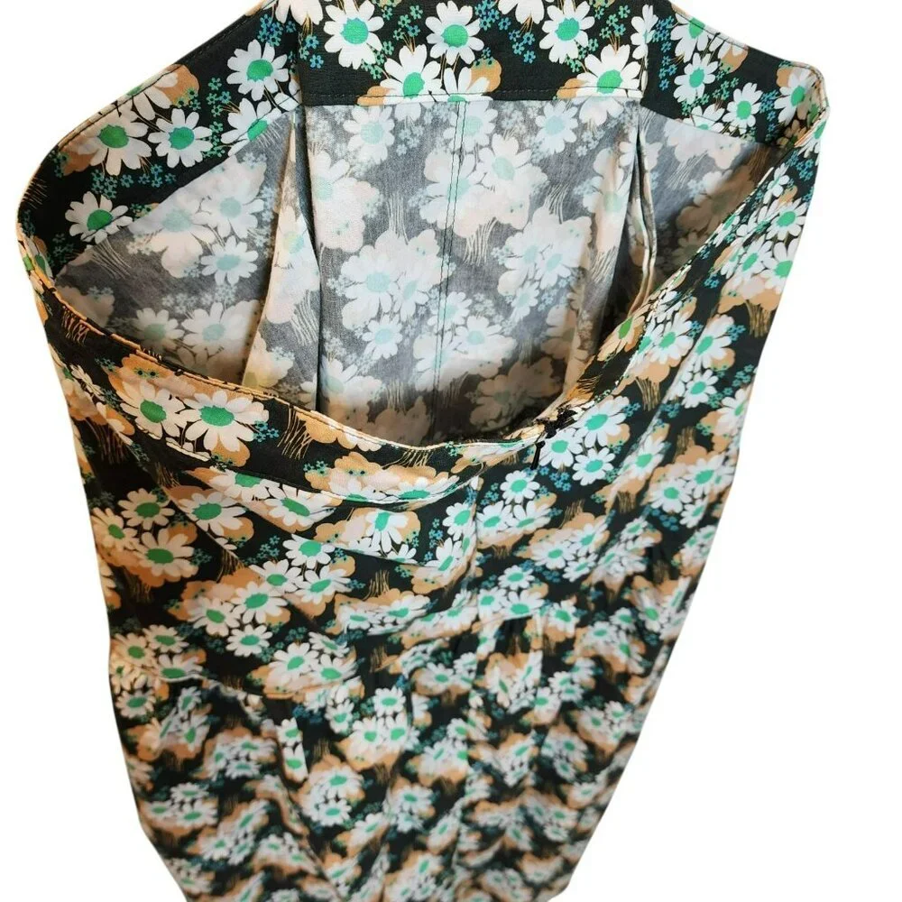 Topshop US‎ 6 Daisy Floral Cutout Maxi Dress Black/Green – NWT
